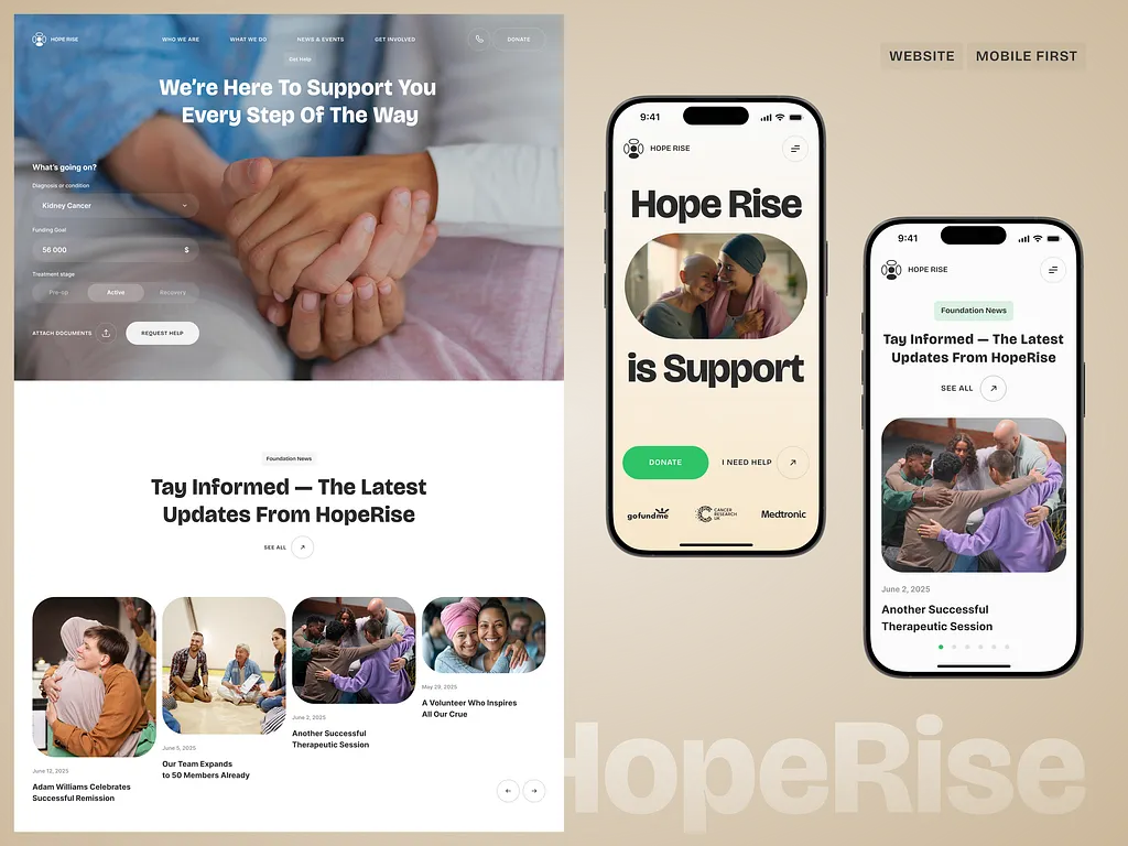 HopeRise donation flow preview 3